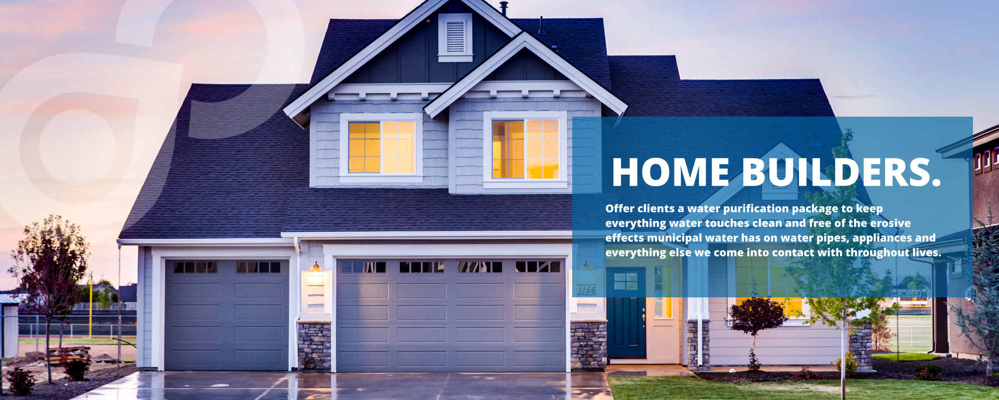 water purification for new home builders