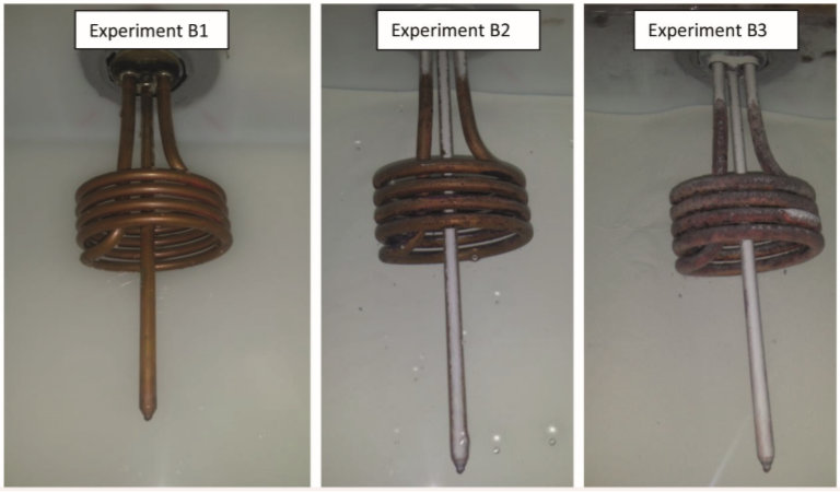 Scaling of 3 kW copper coated heating element
