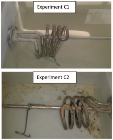 heating element with descaler technology in tap water