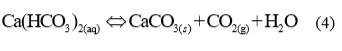 Carbonate ions react